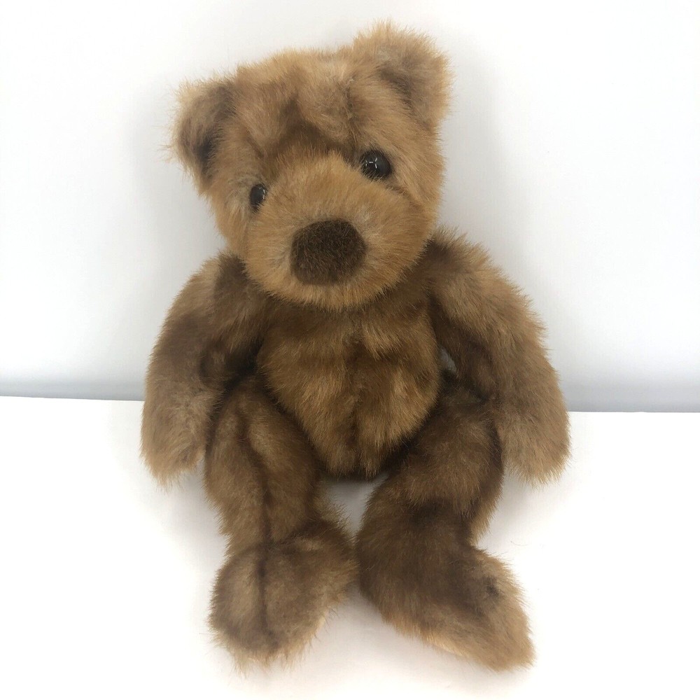 Ty Beanie Buddy Ginger Bear Plush Brown Stuffed Animal Long Hair 1996 VTG 14"